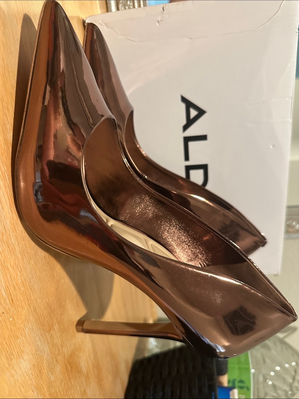 ALDO Rose Gold Pointed Toe Stiletto Pumps